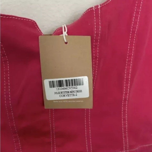 Reformation Jolie Bustier Mini Dress Pink Size 2 NWT - Picture 6 of 8